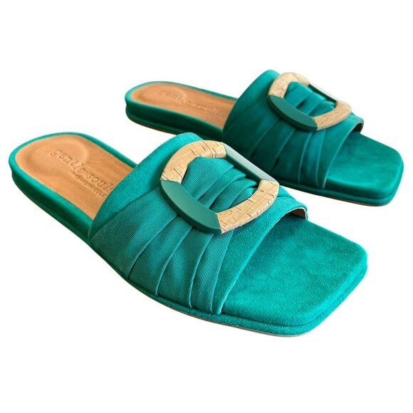 NEW Gentle Souls By Kenneth Cole Rhea Slide Sandals Comfort Flat Size 8 - Picture 1 of 8